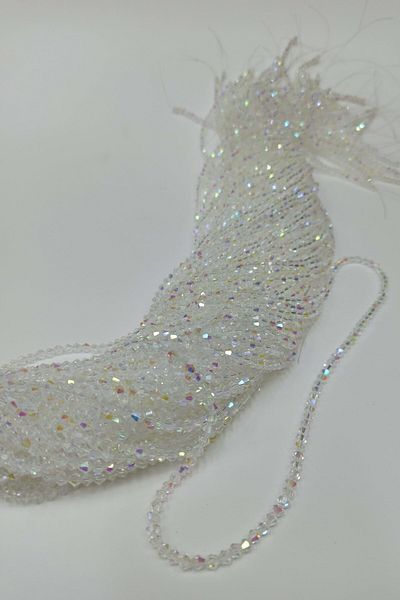 Hobigram Beads Assortment Crystal Beads Transparent Colored Pyramid 4 mm – Beads, Stylish Design, Women's Accessory –