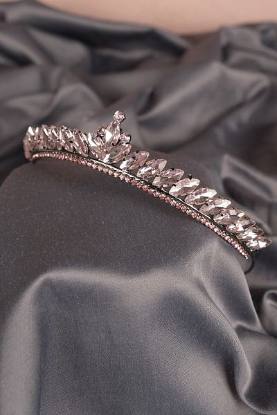 Hobigram Coroana de mireasa Henna cu piatra Mekik pentru cei mai frumoși mireși – Coroană, piatră de cristal, model elegant, coroană de mireasă – T