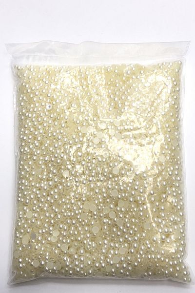 Hobigram Beads Assortment Cream Half Plastic Pearl Beads 6 mm – Beads, Stylish Design, Women's Accessory – Boncu