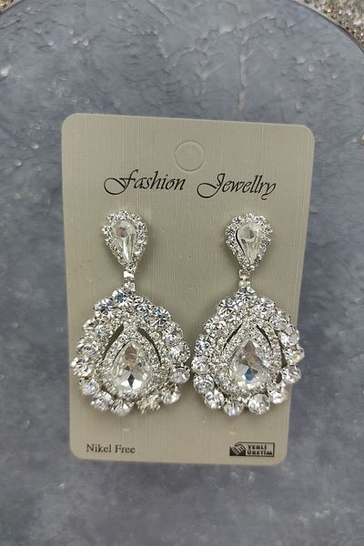 Hobigram Zehra Model Tiara de mireasa si cercei cu pietre pentru cele mai frumoase mirese - Coroana, Crystal Stone, Model elegant - Coroana