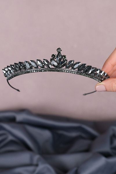 Hobigram Coroana de mireasa Henna cu piatra Mekik pentru cei mai frumoși mireși – Coroană, piatră de cristal, model elegant, coroană de mireasă – T