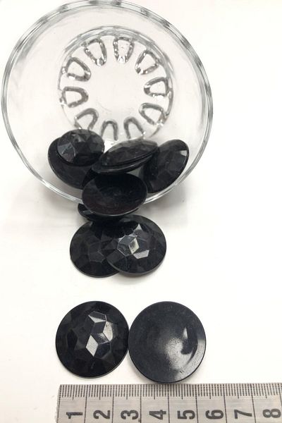 Hobigram Assortment of Beads Black Round Plastic Strut Stone 10 Pieces – Beads, Stylish Design, Women's Accessory –