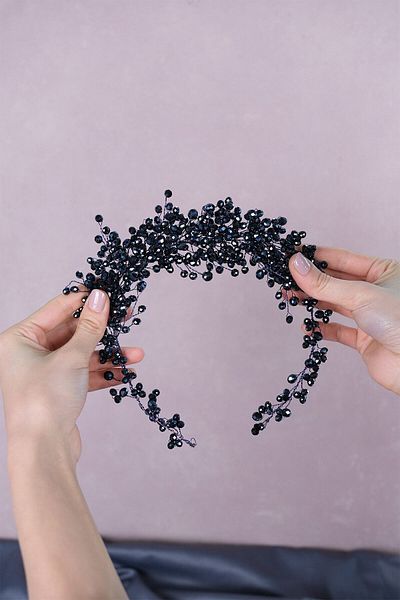 Hobigram Accesoriu de păr de mireasă cu mărgele de cristal asiatic pentru cele mai frumoase mirese – coroană, cu pietre de cristal, model elegant – coroană