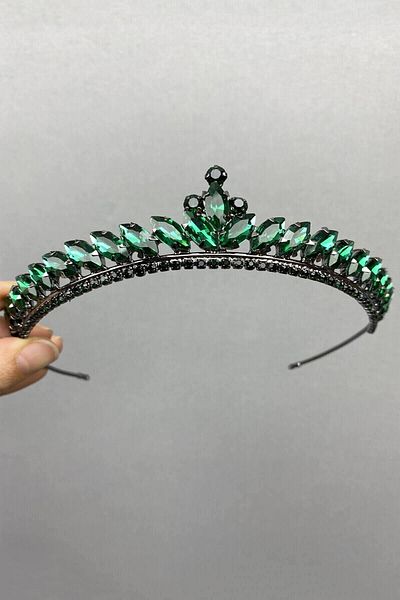 Hobigram Ece Model Thin Bridal Henna Crown pentru cele mai frumoase mirese – Coroană, Crystal Stone, Model elegant, Coroană de mireasă – Coroană