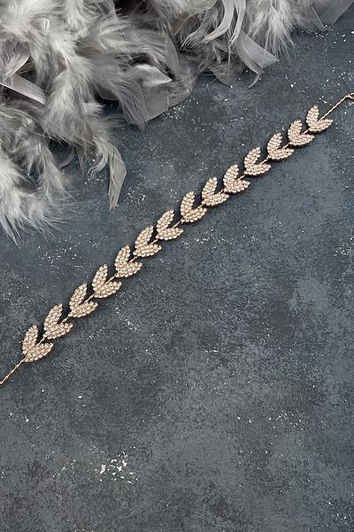 Hobigram Accesoriu de păr Bella Bridal cu Motiv Frunze pentru Cele mai Frumoase Mirese – Coroană, Piatră de Cristal, Model Elegant – Coroană –