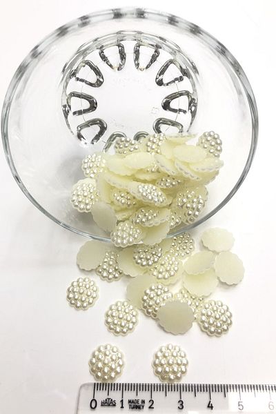 Hobigram Χάντρες Ποικιλία Κρέμα Μπανάνα Half Pearl Beads Plastic – Χάντρες, Κομψό Σχέδιο, Γυναικείο Αξεσουάρ –