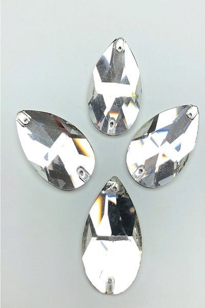 Hobigram Beads Assortment Transparent Large Drop Stitching Crystal Sworovski Beads 5 Pieces – Beads, Stylish Design – Bon