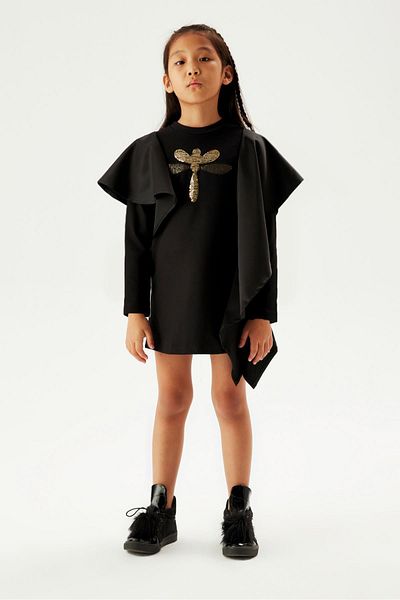 Tyess Schwarzes Mädchenkleid 23FW0TJ4913