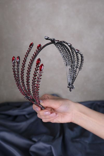Hobigram Accesoriu de păr Helen Bridal cu două fețe pentru cele mai frumoase mirese – Coroană, piatră de cristal, model elegant – Coroană – T