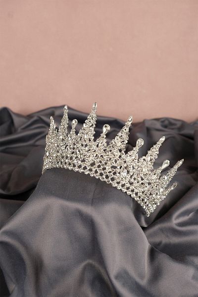 Hobigram Model prințesă Coroana de mireasă pentru cele mai frumoase mirese – Coroană, Piatră de cristal, Model elegant, Coroana de mireasă – Coroană – Coroană