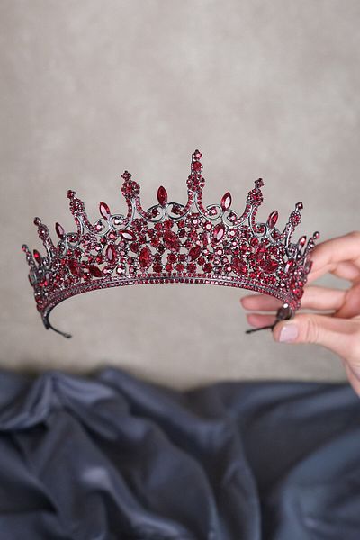 Hobigram Leonis Princess Model Bridal Henna Crown pentru cele mai frumoase mirese – Coroană, Crystal Stone, Model elegant, Tiara de mireasă
