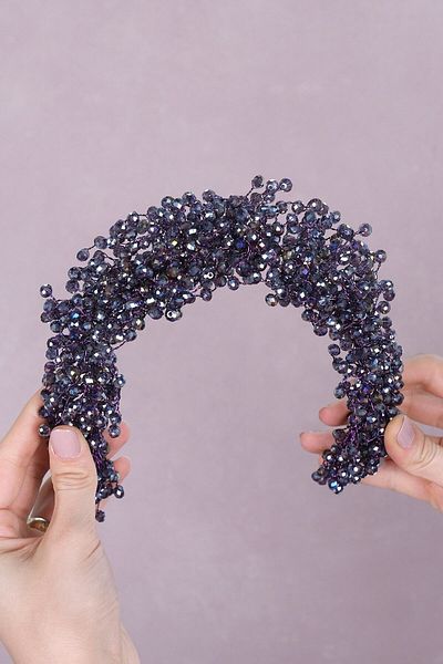 Hobigram Accesoriu pentru păr Coroana de mireasă cu mărgele de cristal Pollux pentru cele mai frumoase mirese – Coroană, cu pietre de cristal, model elegant