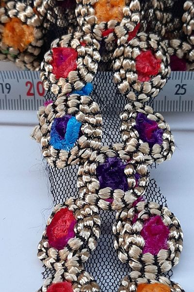 Hobigram Διακοσμητική κορδέλα Πολύχρωμο μοτίβο Antique Ribbon Guipure – Διακοσμητική κορδέλα – Διακοσμητική κορδέλα