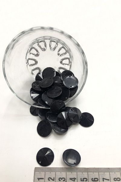 Hobigram Χάντρες Μαύρες Στρογγυλές Πλαστικές Πέτρες 20 τμχ – Χάντρες, Κομψό Σχέδιο, Γυναικείο Αξεσουάρ –