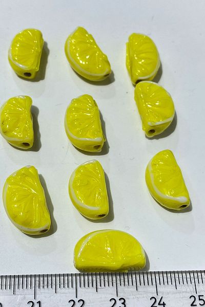 Hobigram Assorted Beads Yellow Murano Handmade Glass Beads Lemon 1 Piece – Beads, Stylish Design – Beads – Bon