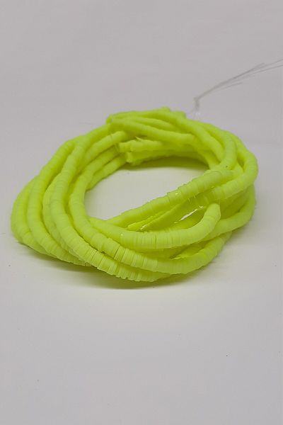 Hobigram Χάντρες Ποικιλία Neon Yellow Fimo Χάντρες ζύμης 6mm – Χάντρες, Κομψό Σχέδιο, Γυναικείο Αξεσουάρ – Χάντρες –