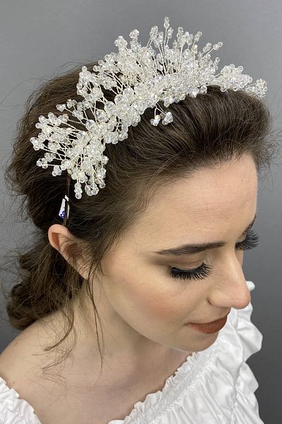 Hobigram Henna și coroană de mireasă cu cristal alb Sirius pentru cele mai frumoase mirese – Coroană, cu cristal, model elegant –