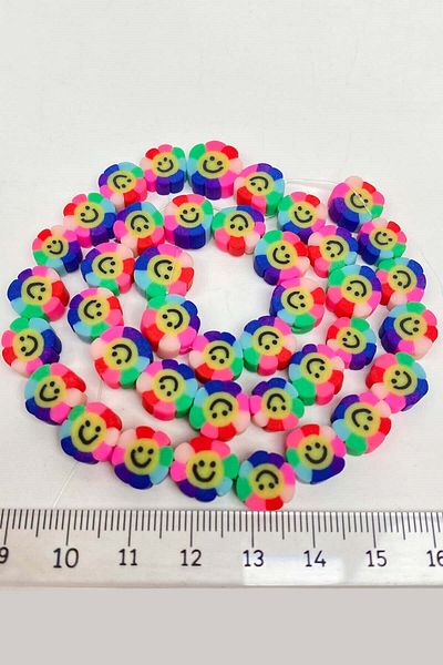 Hobigram Beads Assortment Colorful Smiling Face Fimo Dough Beads – Beads, Stylish Design, Women's Accessory – Bon