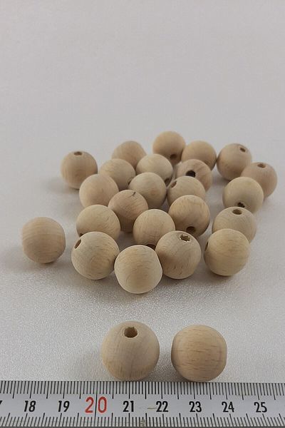 Hobigram Beads Assortment Natural Color Wooden Beads 17 mm – Beads, Stylish Design, Women's Accessory – Beads – Bo