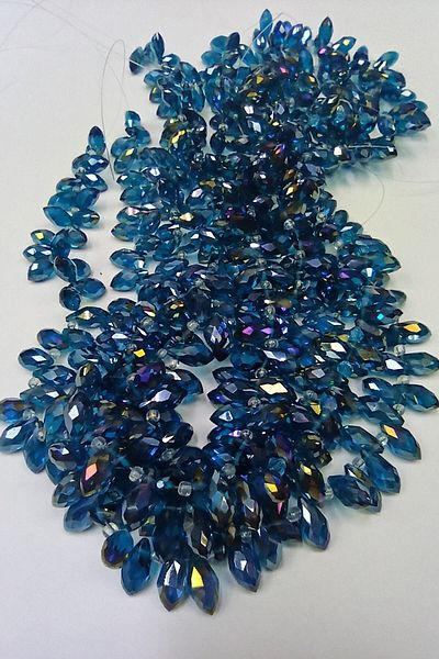 Hobigram Χάντρες Ποικιλία Κυανό Μπλε Σειρά Drop Crystal – Χάντρες, Κομψό Σχέδιο, Γυναικείο Αξεσουάρ – Χάντρες