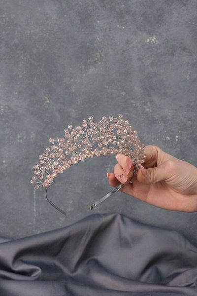 Hobigram Aren Bridal Henna Crown με κρυστάλλινες χάντρες για τις πιο όμορφες νύφες – Κορώνα, με κρυστάλλινες πέτρες, κομψό μοντέλο, νυφικό στέμμα