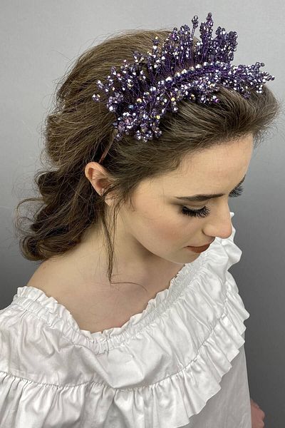 Hobigram Henna și coroană de mireasă cu cristal de piatră Sirius pentru cele mai frumoase mirese – Coroană, cu piatră de cristal, model elegant – Coroană –