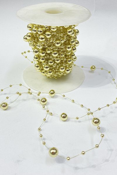 Hobigram Χάντρες Ποικιλία Gold Laced Ribbon Pearl 10 Mt – Χάντρες, Κομψό Σχέδιο, Γυναικείο Αξεσουάρ – Χάντρες – Β