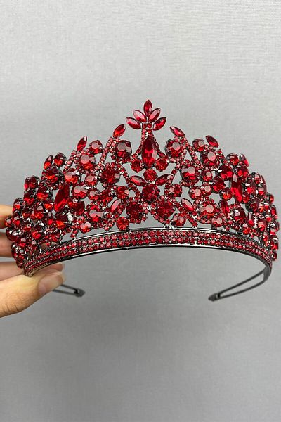 Hobigram Coroana de mireasa Henna model Red Pegasi pentru cele mai frumoase mirese – Coroana, piatra de cristal, model elegant, coroana de mireasa