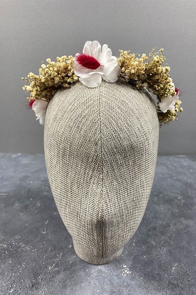 Hobigram Cremă de primăvară și coroană de mireasă pentru fotografiere în aer liber cu chipsuri pentru cele mai frumoase mirese – coroană, piatră de cristal, model elegant