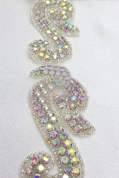 Hobigram Decorative Ribbon Janjan Beaded Crystal Stone Iron-On Ribbon – Decorative Ribbon, Stylish Design