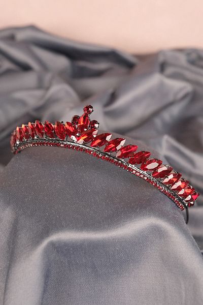 Hobigram Coroana de mireasa Henna cu piatra Mekik pentru cei mai frumoși mireși – Coroană, piatră de cristal, model elegant, coroană de mireasă – T