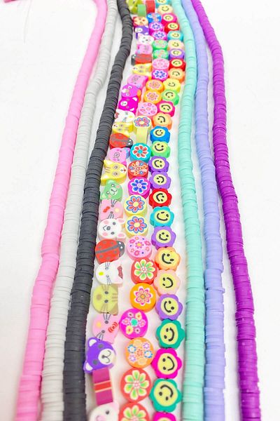 Hobigram Beads Assortment Colorful Flat Fimo and Figured Beads Set – Beads, Stylish Design, Women's Accessory – Bo