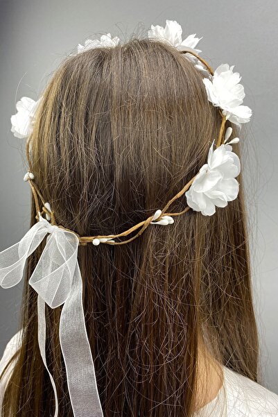 Hobigram Αξεσουάρ μαλλιών με νυφικό στέμμα με απλό λουλούδι για τις πιο όμορφες νύφες – κορώνα, κρυστάλλινη πέτρα, κομψό μοντέλο