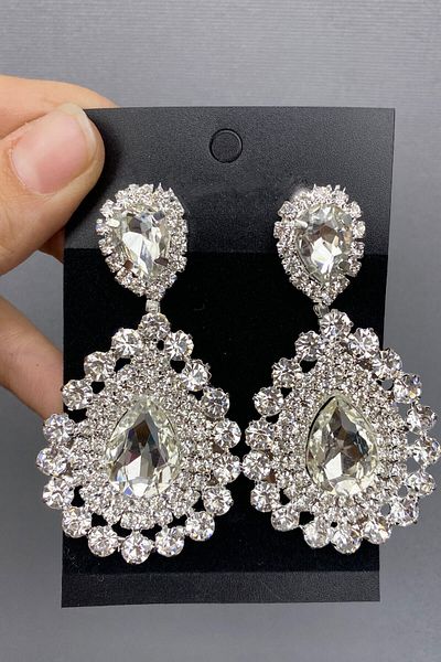 Hobigram Coroană și cercei de mireasă Subra din argint sterling pentru cele mai frumoase mirese – Coroană, piatră de cristal, model elegant, coroană de mireasă – T