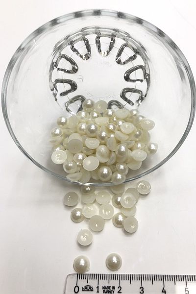Hobigram Ποικιλία χάντρες Half Pearl Beads Plastic Cream – Χάντρες, Κομψό Σχέδιο, Γυναικείο Αξεσουάρ – Χάντρες – Β