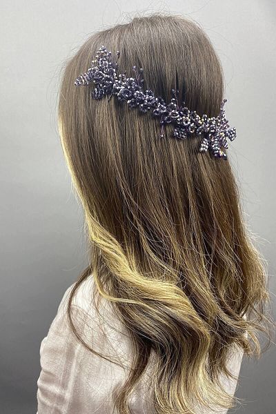 Hobigram Accesoriu de păr Sıla Model Bridal Henna pentru cele mai frumoase mirese – Coroană, Pietre de cristal, Model elegant, Tiara de mireasă