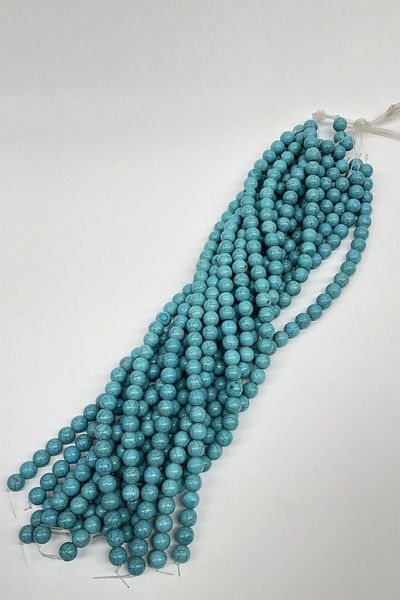 Hobigram Beads Assortment Turquoise Glass Round Beads 10 mm – Beads, Stylish Design, Women's Accessory – Beads