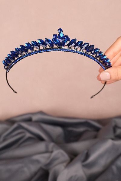 Hobigram Coroana de mireasa Henna cu piatra Mekik pentru cei mai frumoși mireși – Coroană, piatră de cristal, model elegant, coroană de mireasă – T