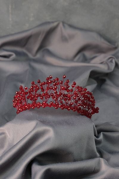 Hobigram Coroana de mireasa Aren Henna cu margele de cristal pentru cele mai frumoase mirese – Coroana, cu pietre de cristal, model elegant, coroana de mireasa
