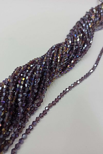 Hobigram Beads Assortment Chestnut Color Crystal Beads Pyramid 4 mm – Beads, Stylish Design, Women's Accessory –
