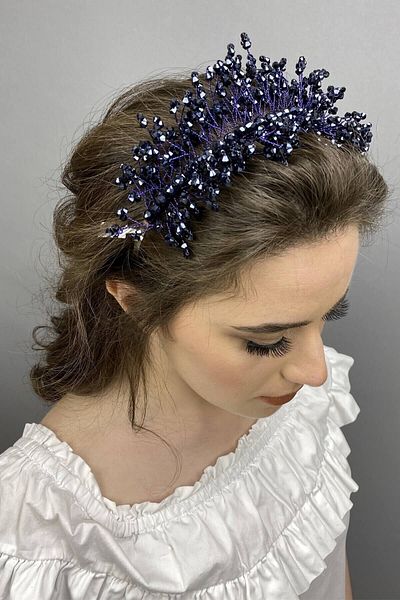 Hobigram Henna și coroană de mireasă cu cristal de piatră Sirius pentru cele mai frumoase mirese – Coroană, cu piatră de cristal, model elegant – Coroană –