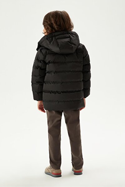 Nebbati Boy's Black Coat 23FW0NB3717