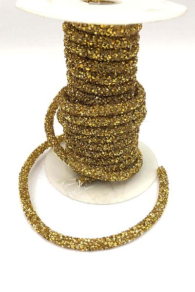 Hobigram Decorative Strip Gold Color Bead Embroidered Pipe Strip – Decorative Strip, Stylish Design – Decorative Strip