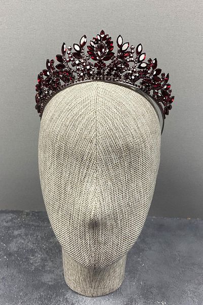 Hobigram Danver Stone Bridal Henna Crown pentru cele mai frumoase mirese – Coroană, Crystal Stone, Model elegant, Tiara de mireasă – Coroană –
