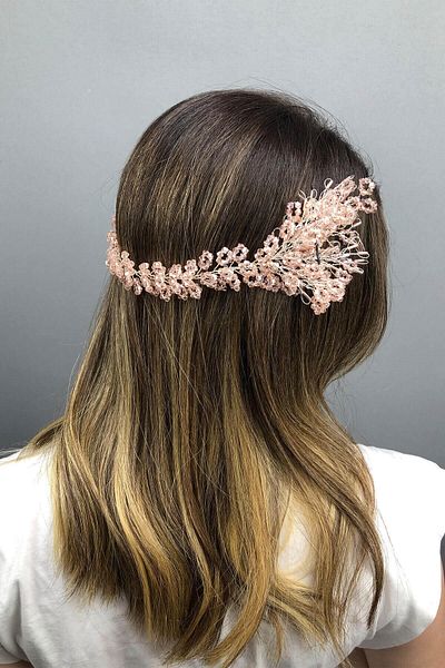 Hobigram Powder Helen Crystal Bridal Henna Crown for the Most Beautiful Brides – Crown, Crystal Stone, Stylish Model, Bridal Crown