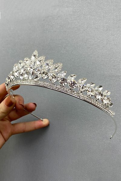 Hobigram Model Leyn Little Shuttle Stone Tiara de mireasa pentru cele mai frumoase mirese – Coroana, Crystal Stone, Model elegant – Coroana –