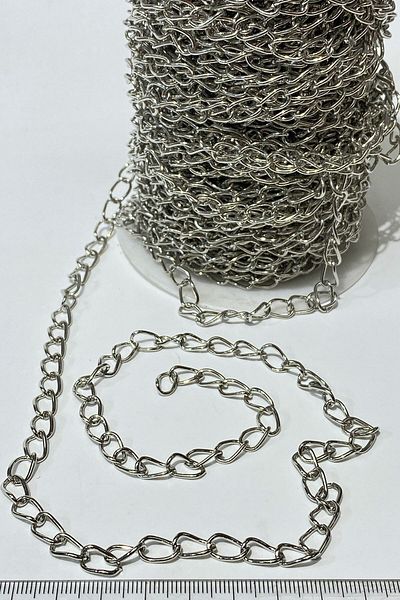 Hobigram Beads Assortment Flat Thick Silver Chain Accessory 1 Mt – Beads, Stylish Design, Women's Accessory – Bo