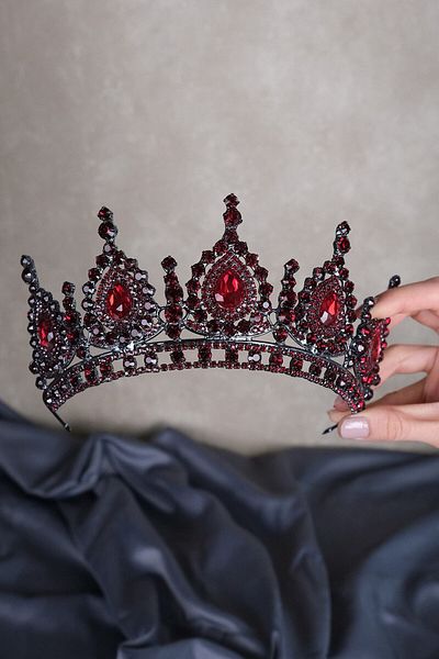Hobigram Cei mai frumoși mireși Ahu Drop Crystal Stone Bridal Henna Crown – Coroană, Crystal Stone, Model elegant – Coroană –