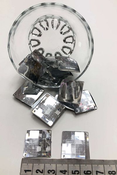 Hobigram Χάντρες Διάφορες Διαφανείς Τετράγωνες Πλαστικές Πέτρες 10 τμχ – Χάντρες, Κομψό Σχέδιο, Γυναικείο Αξεσουάρ – Μπον