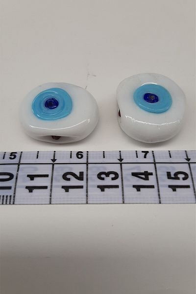 Hobigram Beads Assortment White Blue Cow Eye Evil Eye Beads – Beads, Stylish Design, Women's Accessory – Beads